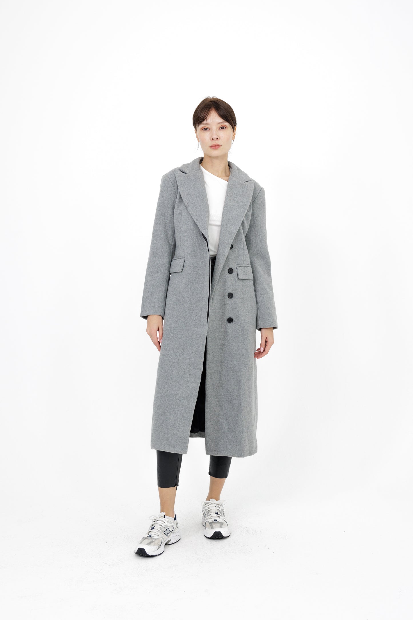 Grey Wool Long Coat