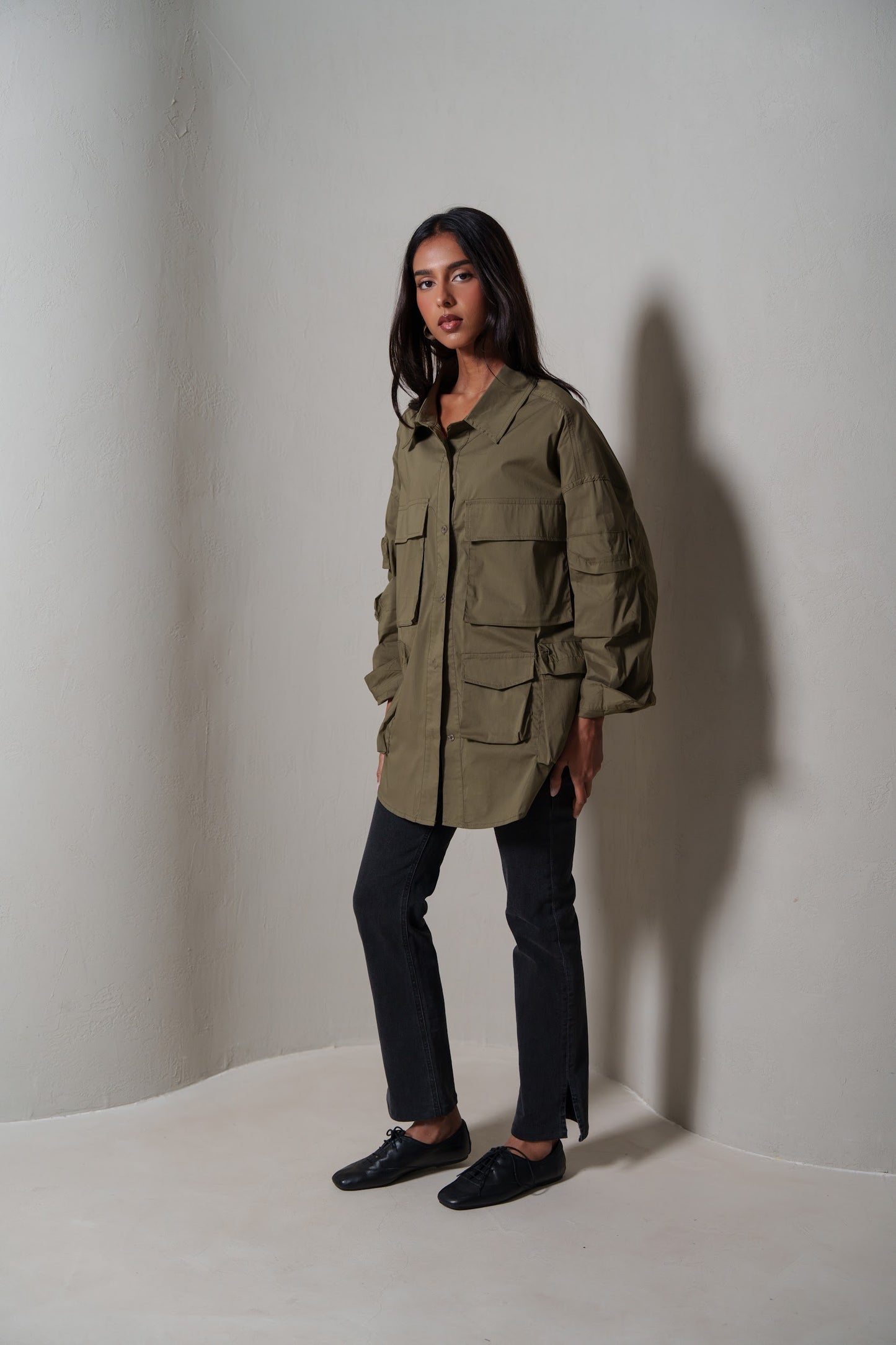 Khaki Cargo Shirt