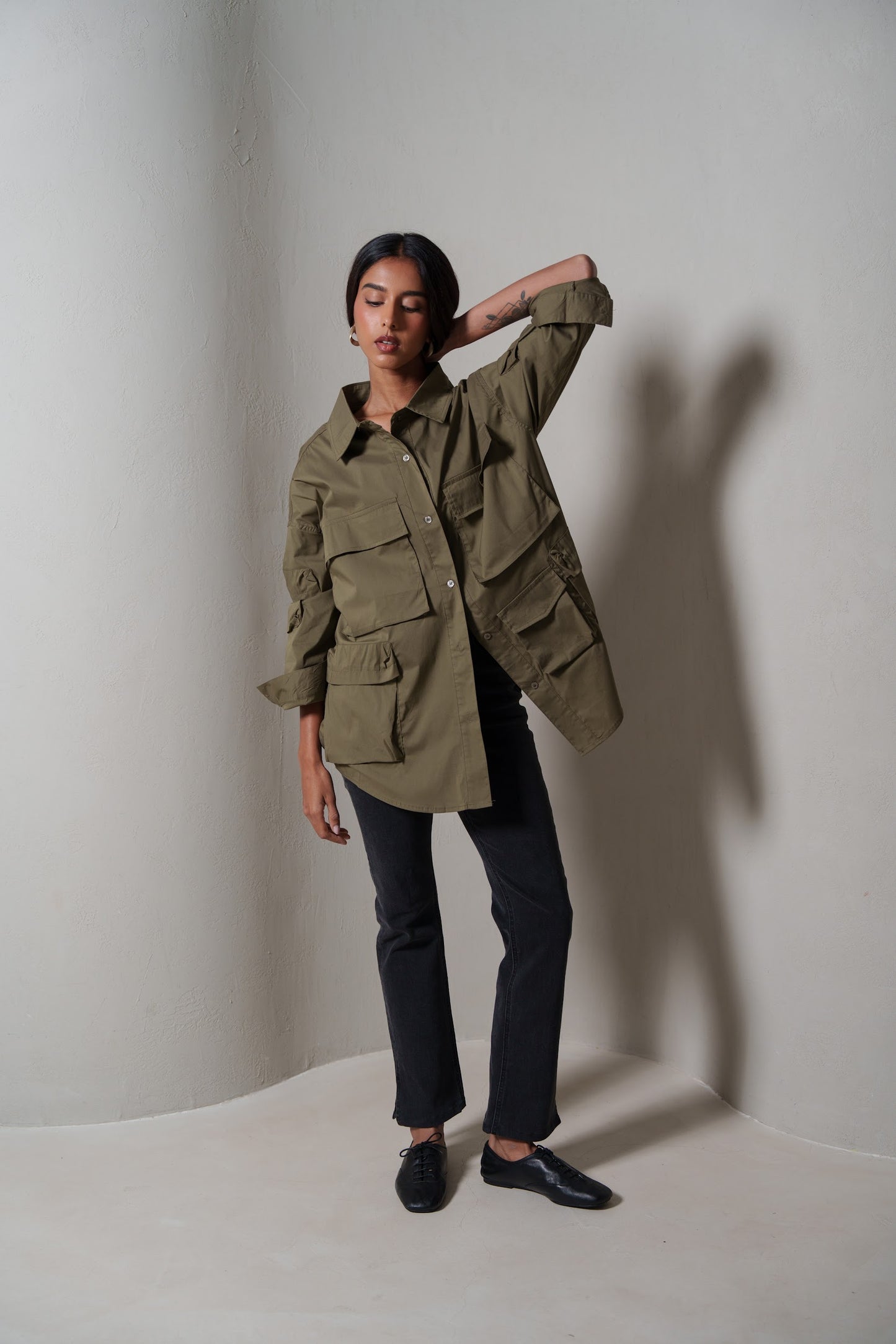 Khaki Cargo Shirt