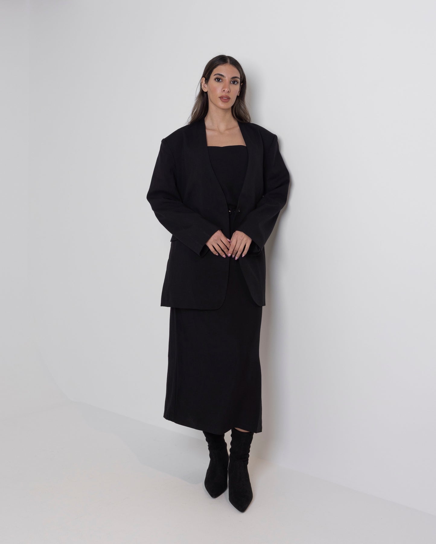 Black Blazer & Dress Set