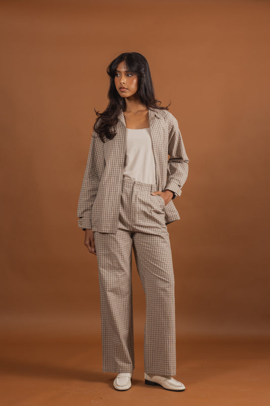Light Cotton Plaid Set