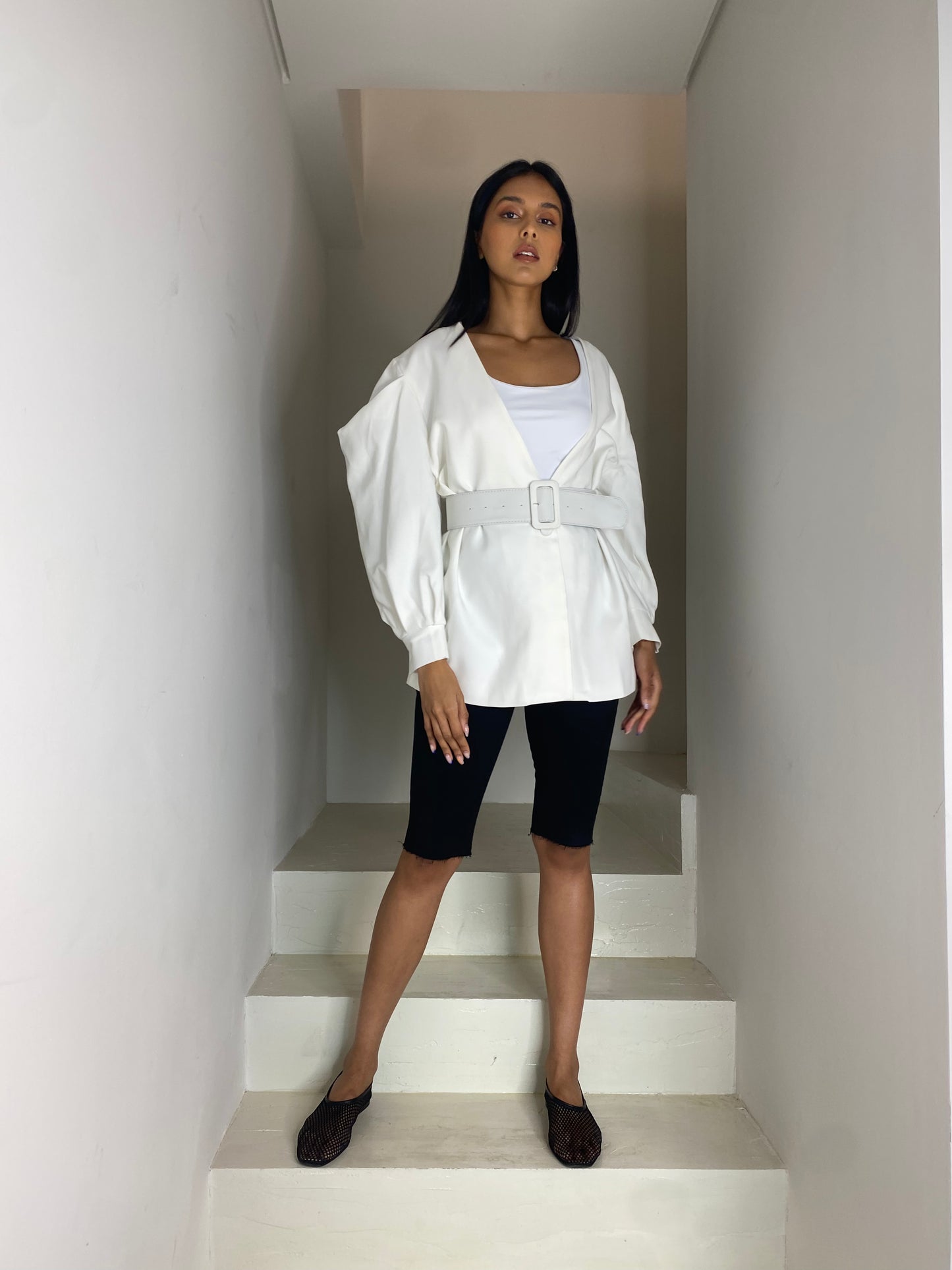 White Top with belt