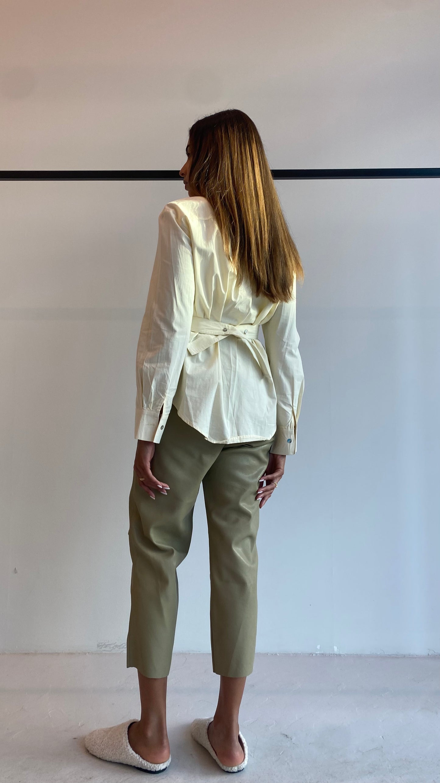 Shirt with Attached Belt